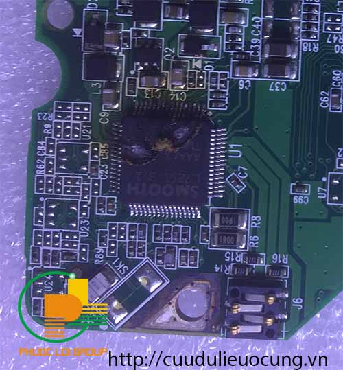 Sửa board mạch ổ cứng bị cháy chip
