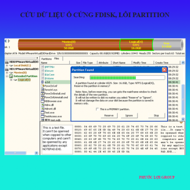 Cứu dữ liệu ổ cứng fdisk, lỗi partition