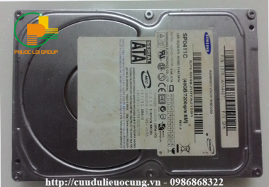 Cứu dữ liệu ổ đĩa cứng Samsung Sata 40g cháy mạch của a D Bình Phước